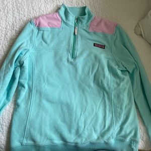 Blue and pink vineyard vines shep shirt S